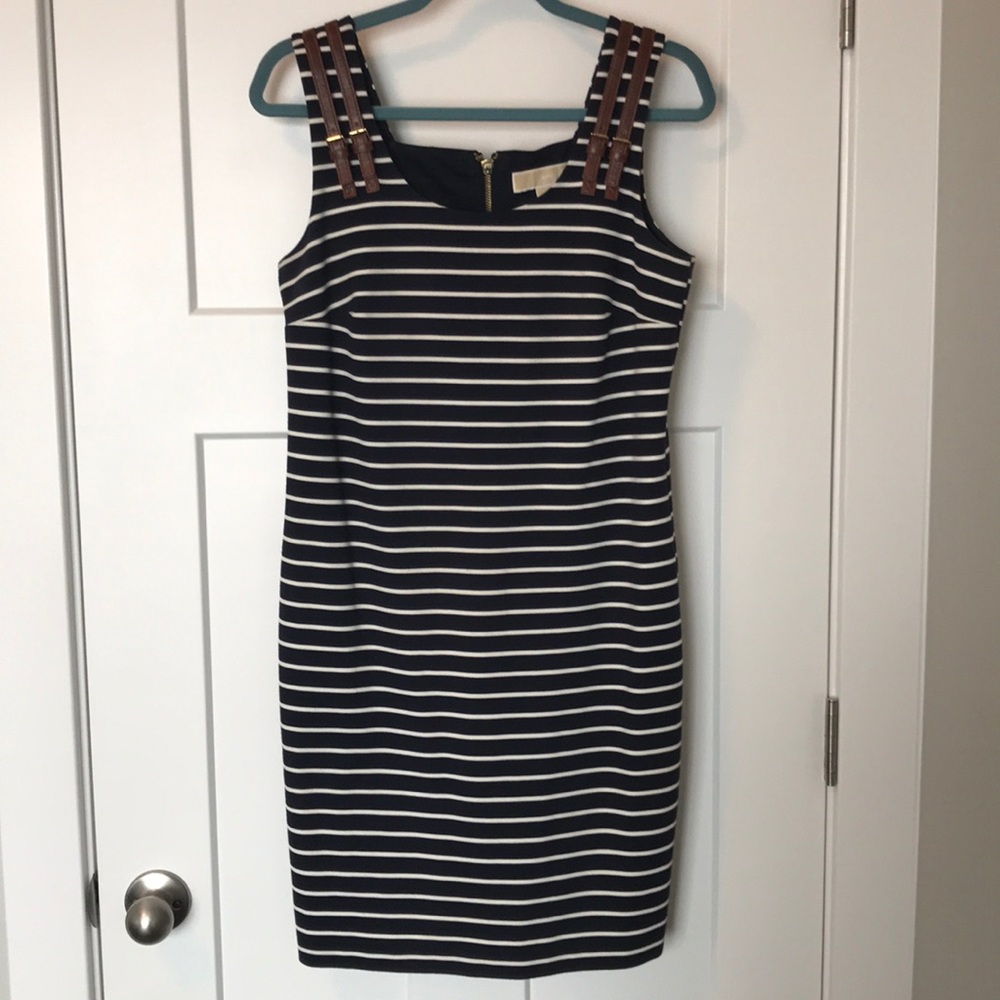 Navy and cream Michael Kors dress